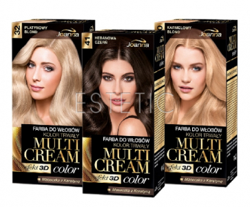 Joanna Multi Cream Color 3D Effect - Стійка фарба для волосся, 100 мл