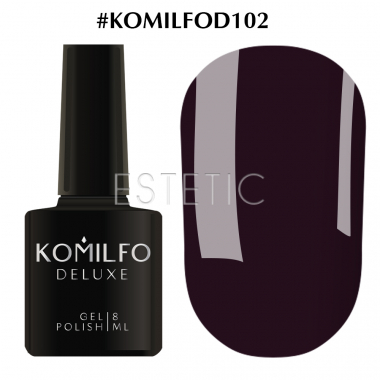 Гель-лак Komilfo Deluxe Series №D102 (черно-фіолетовий, емаль), 8 мл