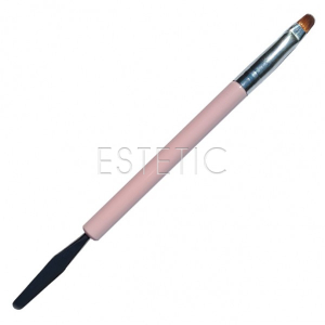 mART Кисть для полигеля №6 + шпатель скошенный