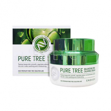 Enough Pure Tree Balancing Pro Calming Cream - Крем для обличчя заспокійливий з екстрактом чайного дерева, 50 мл