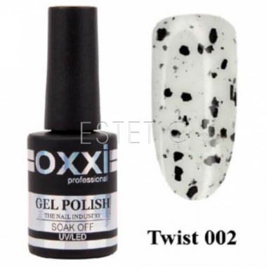 Oxxi Professional Twist Top №02 - Топ без липкого шару з рваною крихтою, 10 мл 