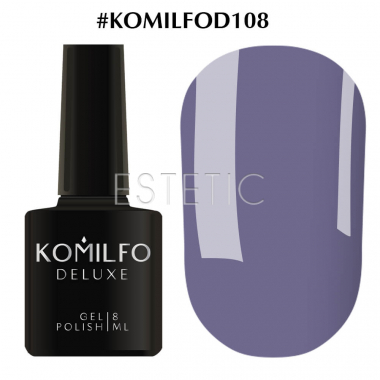Гель-лак Komilfo Deluxe Series №D108 (светлый, серо-синий, эмаль), 8 мл
