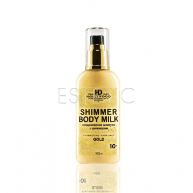 HD Hollywood Shimmer Body Milk GOLD - Сонцезахисне молочко з шиммером для тіла SPF10 (золото), 100 мл