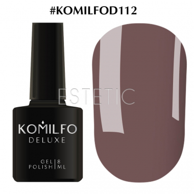 Гель-лак Komilfo Deluxe Series №D112 (трохи лілово-сіро-коричневий, емаль), 8 мл