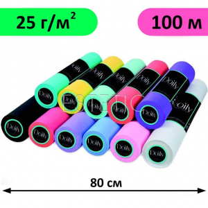 Doily Простирадла косметологічні спандбонд 80см*100м, щільність 25г/м2 (рулон)