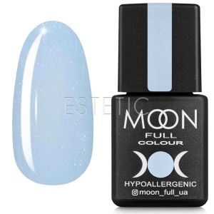 MOON FULL Barbie Color Rubber Base №002 Кольорове базове покриття (блакитний зі сріблястим мікроблиском), 8 мл