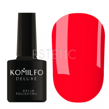 Гель-лак Komilfo Kaleidoscopic Collection K008 (яскравий червоний, неоновий), 8 мл
