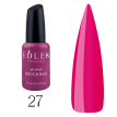 Edlen Professional French Rubber Base Summer Neon №027 - Камуфлирующая база для гель-лака (малиновый, неоновый), 17 мл