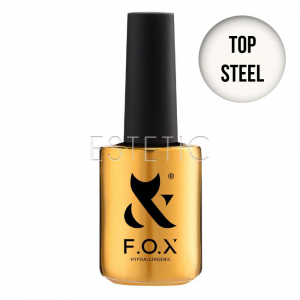 F.O.X Top Steel - Закріплювач для гель-лаку підвищеної міцності без липкого шару, 14 мл