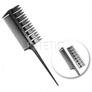 VILINS 119184 Расческа–страйпер карбон для окрашивания волос с насадкой с широкими зубцами