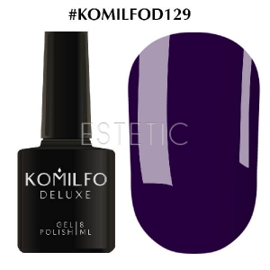 Гель-лак Komilfo Deluxe Series №D129 (приглушенный, темно-синий, эмаль), 8 мл