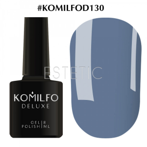 Гель-лак Komilfo Deluxe Series №D130 (темный, серо-голубой, эмаль), 8 мл