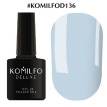 Гель-лак Komilfo Deluxe Series №D136 (блідо-блакитний, емаль), 8 мл