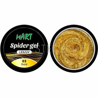 mART Spider Gel №03 Gold - Гель-паутинка (золото), 5 мл
