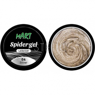 mART Spider Gel №04 Silver - Гель-паутинка (серебро), 5 мл