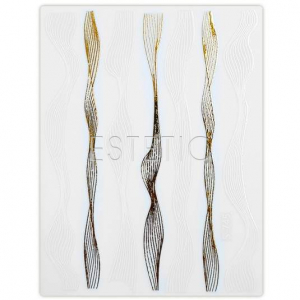 mART Стрічка гнучка павутинка біло-золота