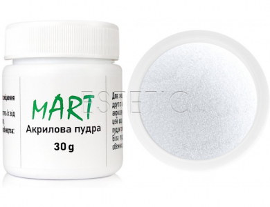mART Acrylic Powder Clear - Акрилова пудра, прозора, 30 г