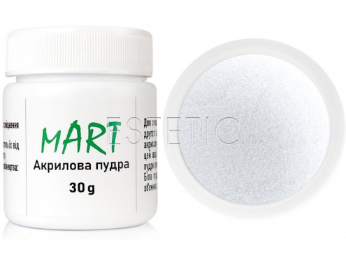 mART Acrylic Powder Clear - Акриловая пудра, прозрачная, 30 г