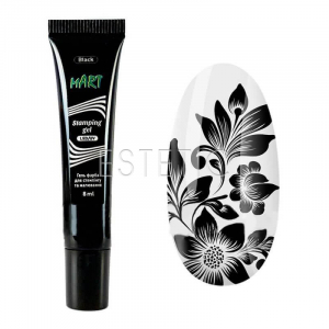 mART Stamping & Painting Gel №01 Black - Гель-фарба для стемпінгу та малювання (чорна), 8 мл