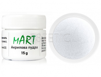 mART Acrylic Powder Clear - Акрилова пудра, прозора, 15 г