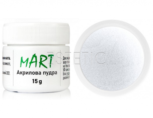 mART Acrylic Powder Clear - Акриловая пудра, прозрачная, 15 г
