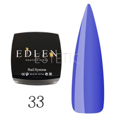 Edlen Professional French Rubber Base №033 - Камуфлирующая база для гель-лака (сине-фиолетовый), 30 мл