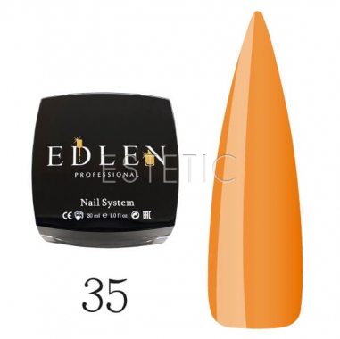 Edlen Professional French Rubber Base №035 - Камуфлююча база для гель-лаку (мандариновий), 30 мл