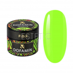 F.O.X Base Dofamin №001 - кольорова база для гель-лаку (салатовий неон), 10 мл