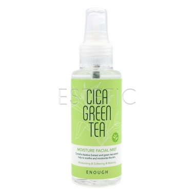 Enough Cica Green Tea Moisture Facial Mist - Зволожуючий міст для обличчя з екстрактом зеленого чаю, 100 мл