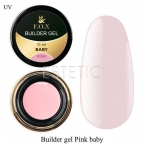 F.O.X Builder Gel Pink Baby (UV) - Моделюючий 3-фазний гель (білястий рожевий), 15 мл