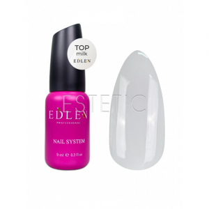 Edlen Professional No wipe top Milk Закріплювач для гель-лаку без липкого шару (молочний), 9 мл