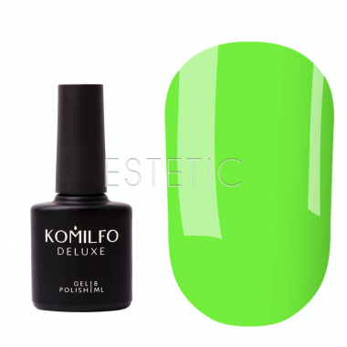 Komilfo Kaleidoscopic Base №011 - кольорове базове покриття (лайм, неон), 8 мл