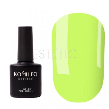 Komilfo Kaleidoscopic Base №012 - цветное базовое покрытие (светло-салатовый, неон), 8 мл