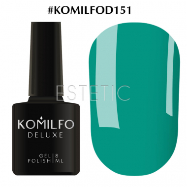 Гель-лак Komilfo Deluxe Series №D151 (темний, бірюзово-зелений, емаль), 8 мл