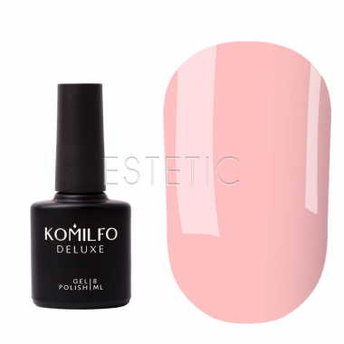 Komilfo No Wipe Milky Pink Top - Закріплювач для гель-лаку без липкого шару (молочно-рожевий), 8 мл