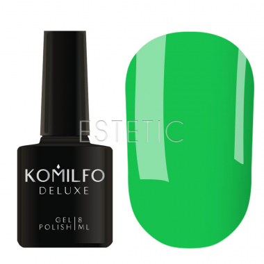 Гель-лак Komilfo Kaleidoscopic Collection K019 (соковитий зелений, неоновий), 8 мл