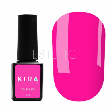 Гель-лак Kira Nails №173 (неоново-розовый, эмаль), 6 мл