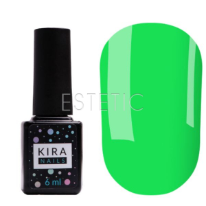 Гель-лак Kira Nails №184 (яскравий лайм, емаль), 6 мл