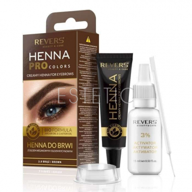 REVERS Henna Pro Colors №2.0 Brown - Кремова хна для брів (коричневий)