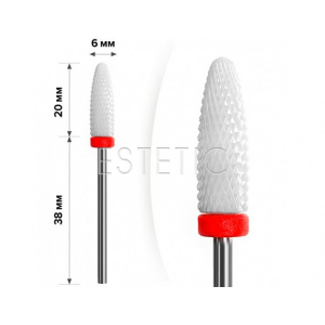 М-206 Фреза керамическая Пламя Red 6*20