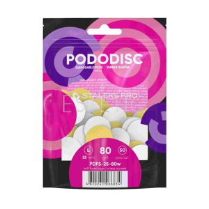 STALEKS PRO PDFS-25-80 Сменные файлы на мягкой основе для педикюрного диска L 80 грит (50 шт)