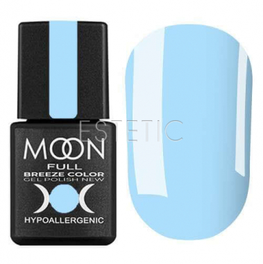 Гель-лак MOON FULL Breeze color №417 (ярко-голубой, эмаль), 8 мл