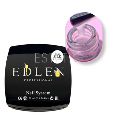 Edlen Professional SILK Base Coat - Основа для гель-лака с шелковыми волокнами, 50 мл (банка)