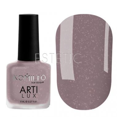 Лак для нігтів Komilfo ArtiLux 014 (фіолетово-сірий з шиммером), 8 мл