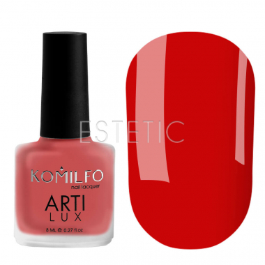 Лак для нігтів Komilfo ArtiLux 020 (червоний, емаль), 8 мл