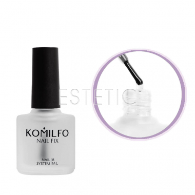 Komilfo Nail Fix Diamond, 8 мл - База для лаку з ретінолом, кальцієм та діамантовою пудрою, 8 мл