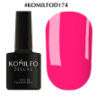 Гель-лак Komilfo Deluxe Series №D174 (яркий, насыщенный чуть темно-розовый, неоновый), 8 мл