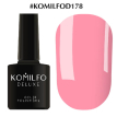 Гель-лак Komilfo Deluxe Series №D178 (розово-коралловый, неоновый, эмаль), 8 мл