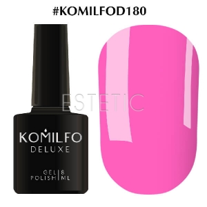 Гель-лак Komilfo Deluxe Series №D180 (насичений рожевий, емаль), 8 мл