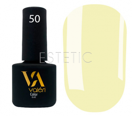 Гель-лак Valeri №050 (світло-жовтий, емаль), 6 мл 
